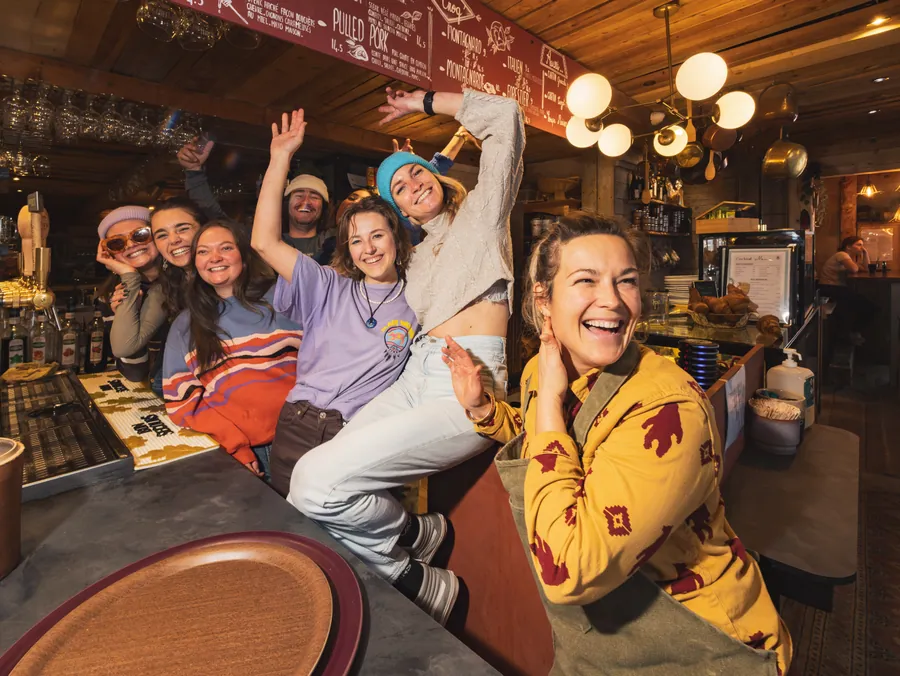 La convivialité après le ski au Bois de l’Ours
