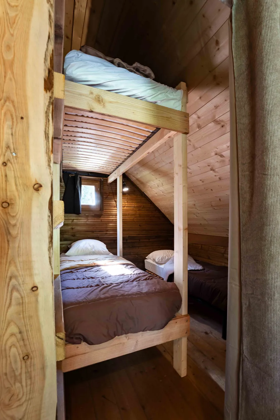 Lits superposés dans un chalet des Lanchettes