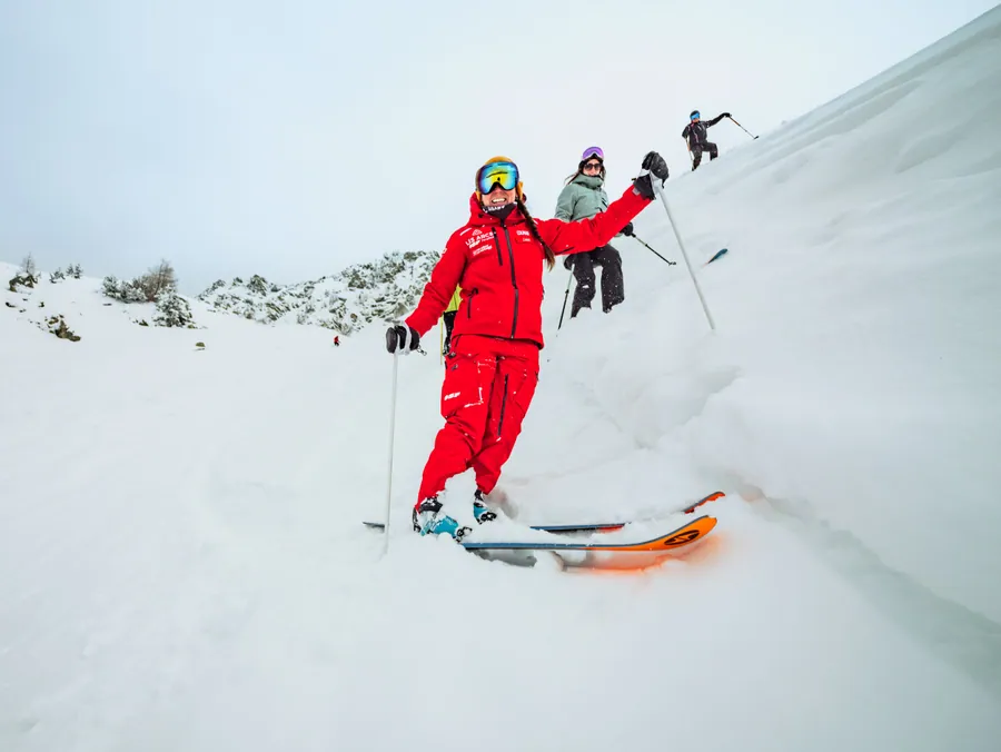 Skier sous les flocons avec l’ESF Arc 1600