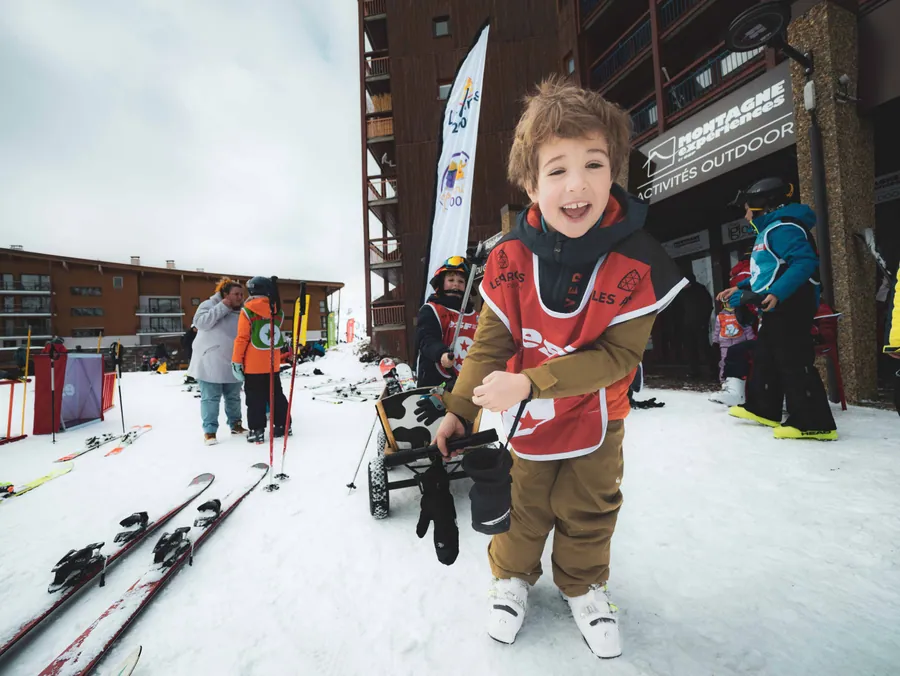 Le sourire d’un enfant au retour du ski