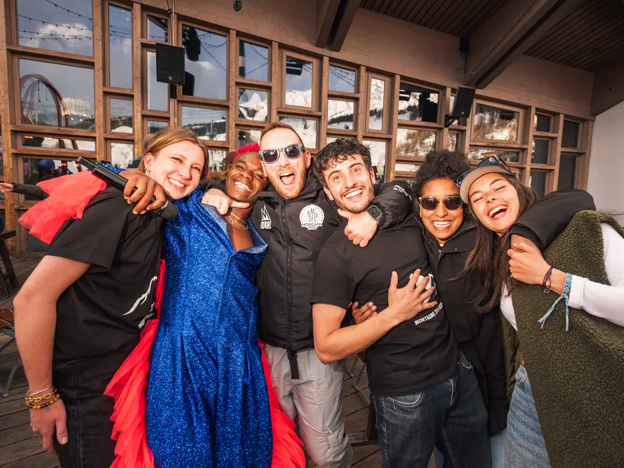 L’équipe de La Folie Douce pendant la fête