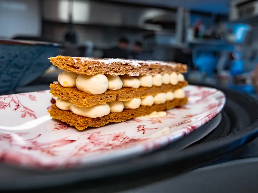Un dessert à plusieurs étages à La Fruitière, La Folie Douce Les Arcs