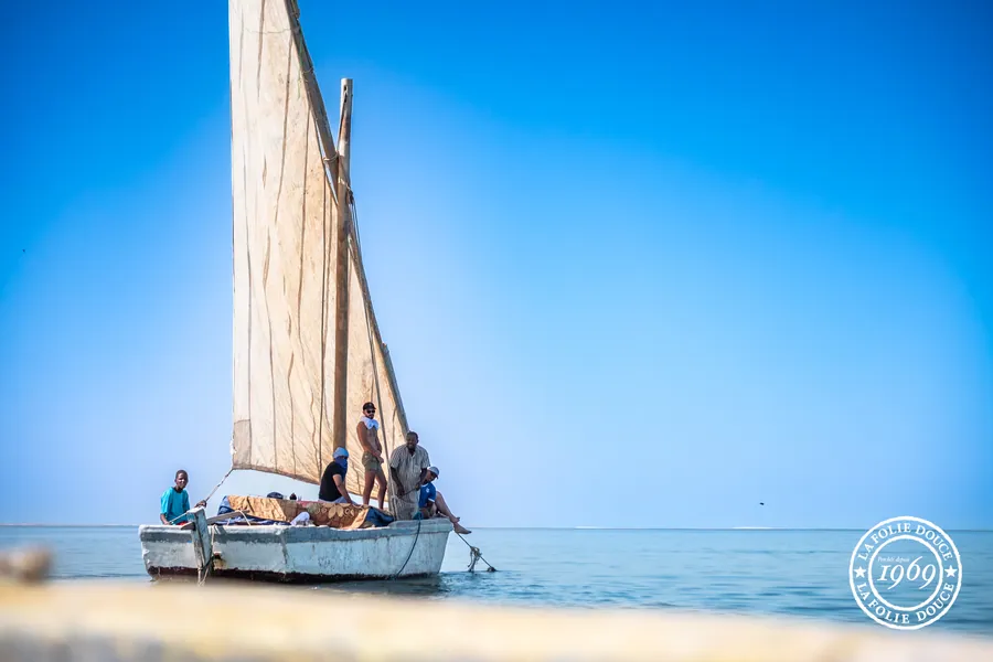 Un bateau à voile sur la mer en Mauritanie