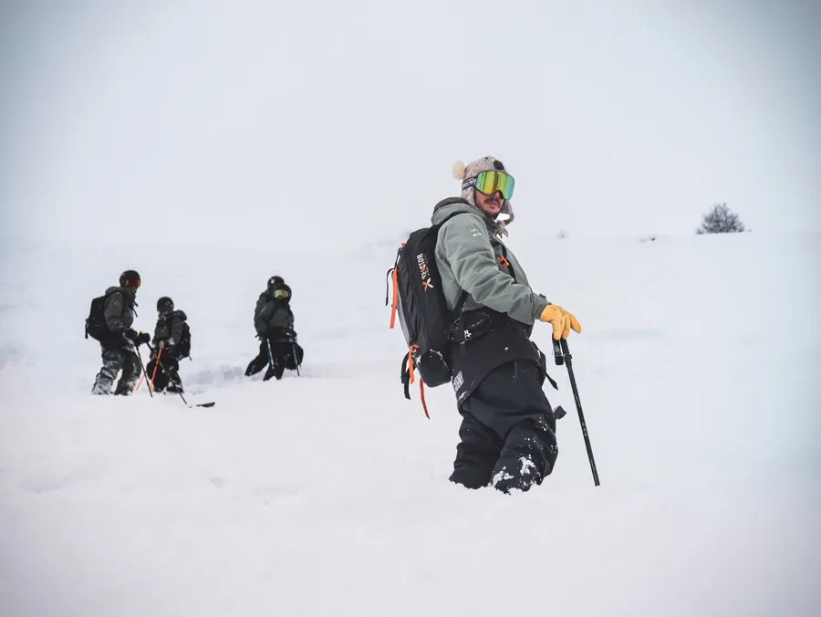 Le groupe dans la neige à Val-d’Isère