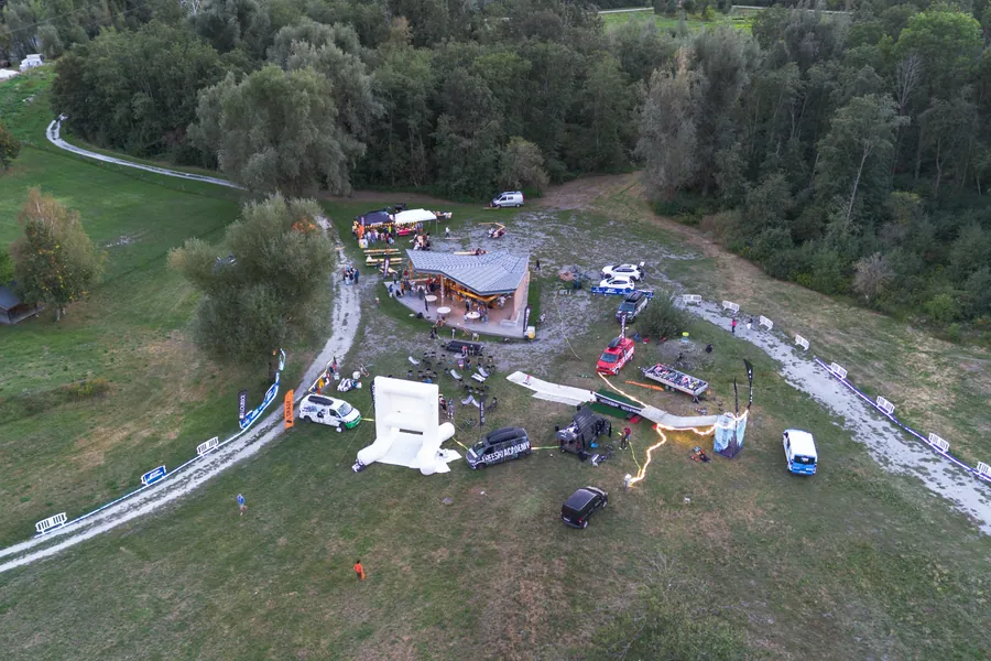 Vue aérienne du site du Freeski Reel Festival