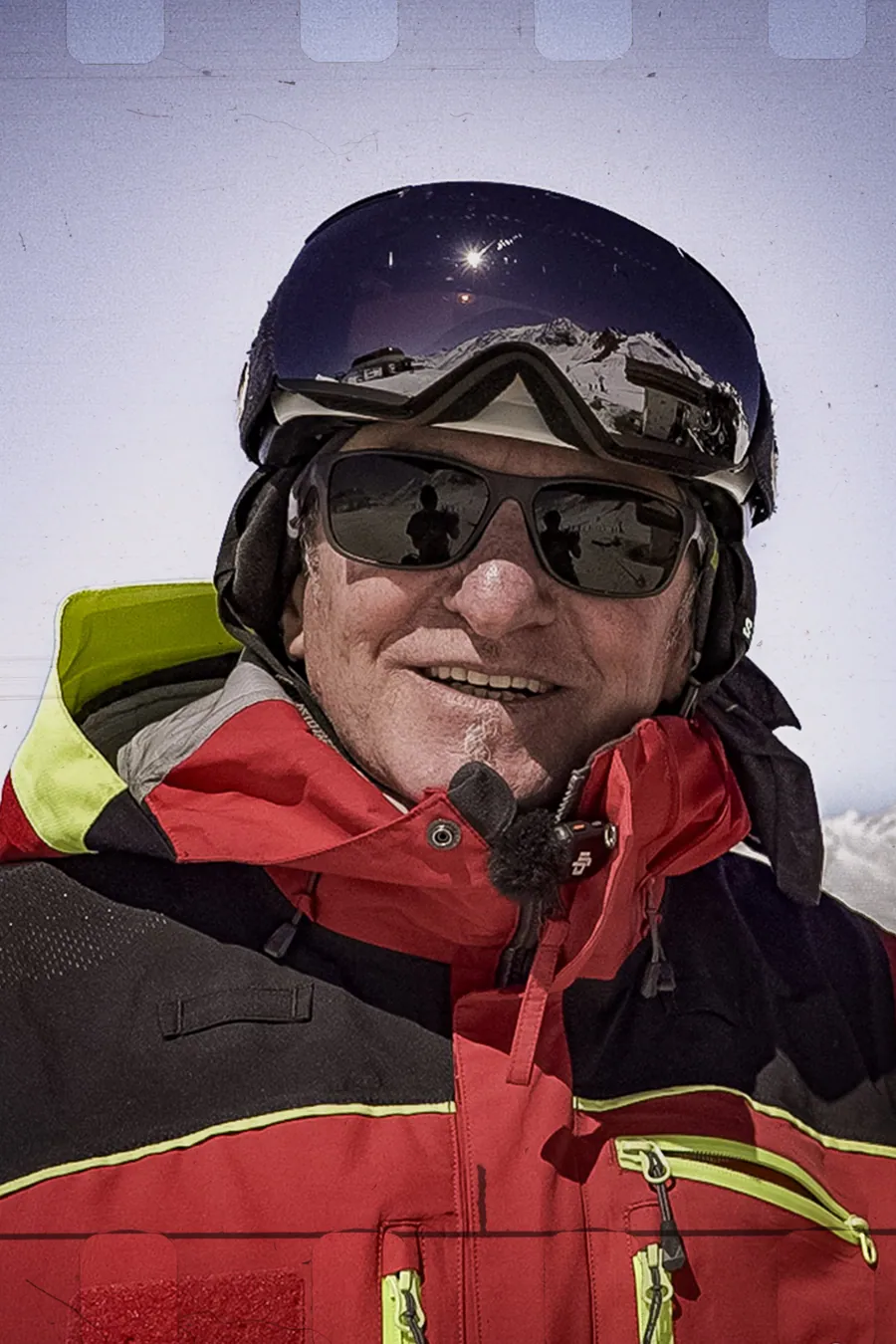 Portrait d’un pisteur pour le film de départ à la retraite aux Arcs