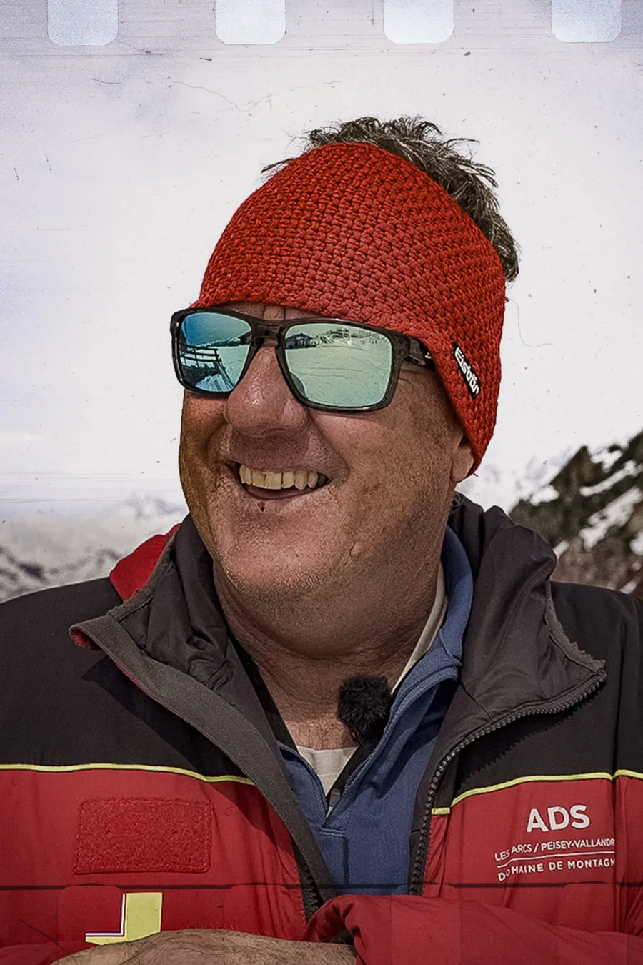 Portrait d’un pisteur pour le film de départ à la retraite aux Arcs