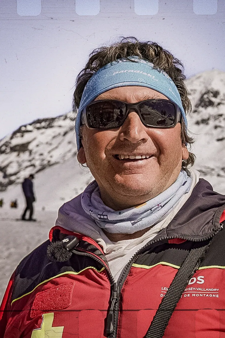 Portrait d’un pisteur pour le film de départ à la retraite aux Arcs