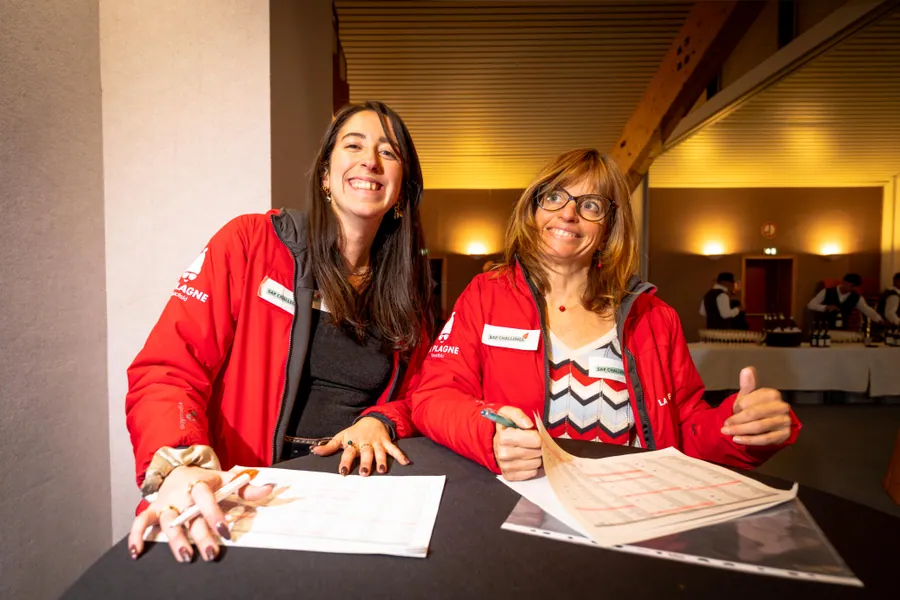 L’accueil des participants à la soirée d’ouverture de saison de la SAP à La Plagne
