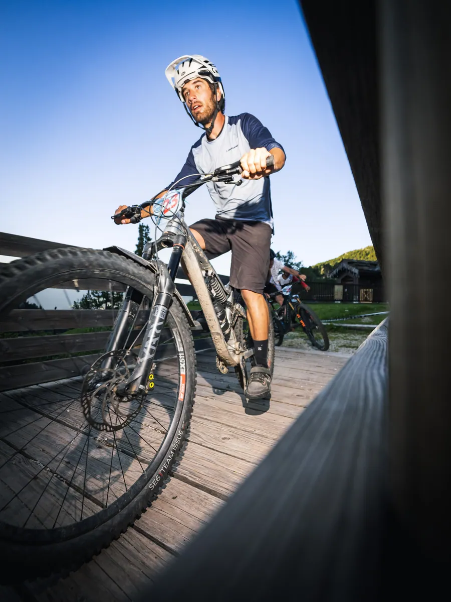Un passage sur le parcours du Woodybike
